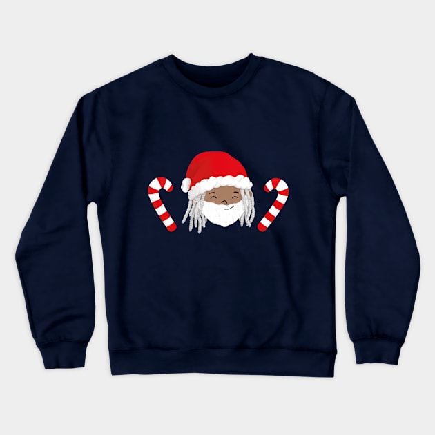 Santa "Jay" with Candy Sticks Crewneck Sweatshirt by TinatiDesign